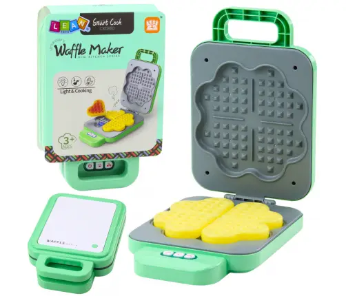 Toy Waffle Maker For Kids Battery Operated Light Blushing Green