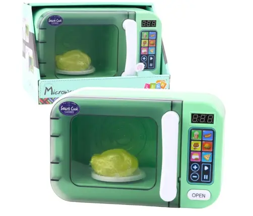 Microwave For Kids Rotating Chicken Lights Sounds Green
