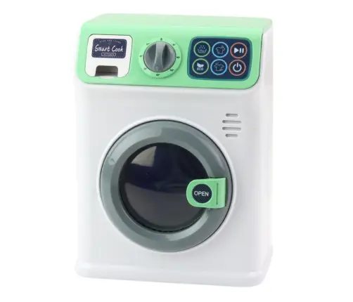 Children's Washing Machine Rotating Drum Lights Sounds White Green
