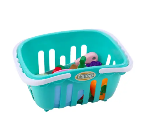 Set of Velcro Fruit Cutters Plates Knife Basket