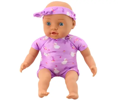 Baby Doll in Purple Bodysuit Soft Belly Headband with Bow 31 cm