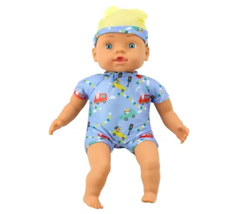Baby Doll Blue Clothes with Patterns Hat with Ears 31cm Baby Doll Blue Clothes with Patterns Hat with Ears 31cm