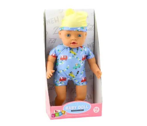 Baby Doll Blue Clothes with Patterns Hat with Ears 31cm Baby Doll Blue Clothes with Patterns Hat with Ears 31cm