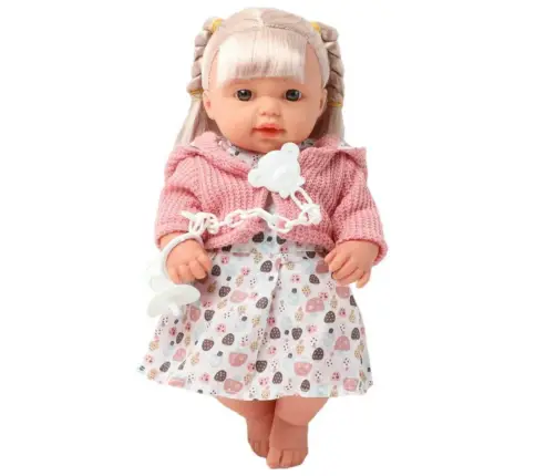 Baby Doll Girl Dress Sweater Pacifier Sounds