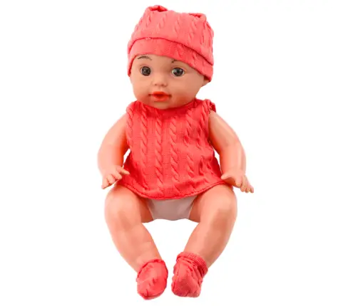 Baby Doll With Feeding Bottle Pink Outfit Sounds 30cm Baby Doll With Feeding Bottle Pink Outfit Sounds 30cm