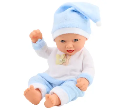 Baby Doll in Blue Pajamas Hat with Pompom Baby Doll in Blue Pajamas Hat with Pompom
