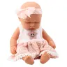Sleeping Baby Doll Pink Lace Dress with Star Headband
