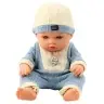 Baby Doll in Blue Knitted Outfit with Cap