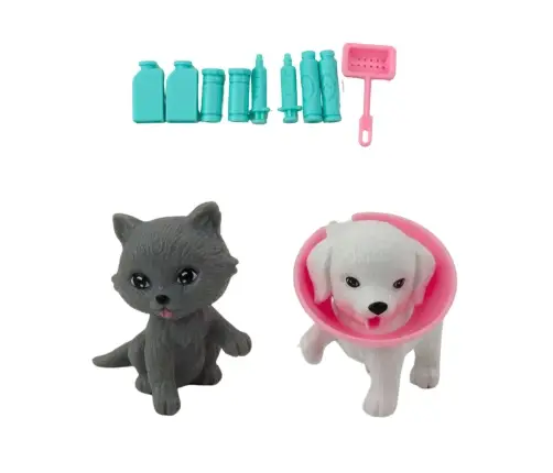 Mini Doll Veterinarian Dog Cat Treatment Accessories Set