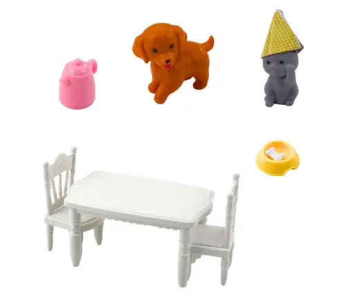 Birthday Set Doll Animals Dog Cat Table Accessories Birthday Set Doll Animals Dog Cat Table Accessories