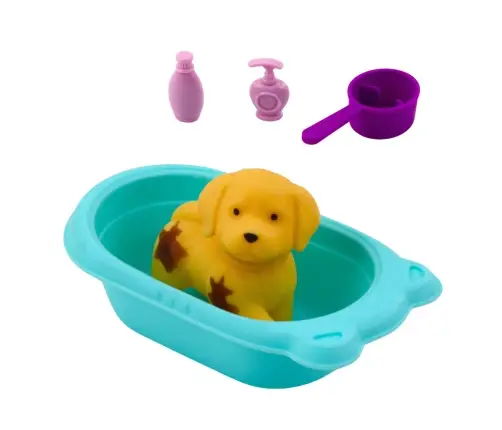 Doll Dog Bathtub Bathing Set Interactive Accessories For Girls Doll Dog Bathtub Bathing Set Interactive Accessories For Girls