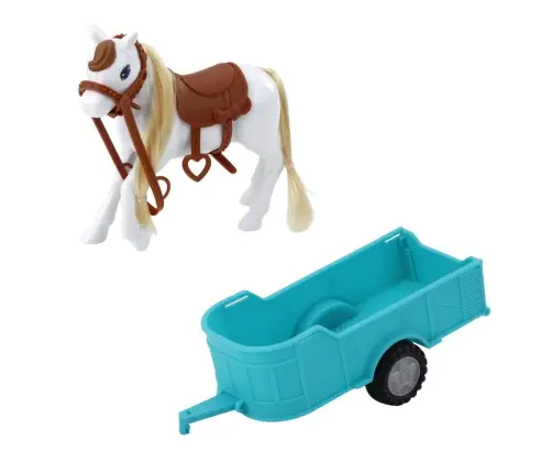 Ankiki Doll Set Convertible Car with Trailer and Horse