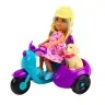 Ankiki Mini Doll on a Three-Wheeled Scooter Dog Set