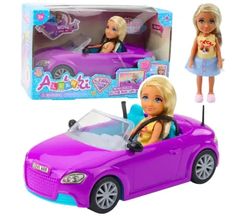 Ankiki Mini Doll Car Convertible Purple Set Ankiki Mini Doll Car Convertible Purple Set