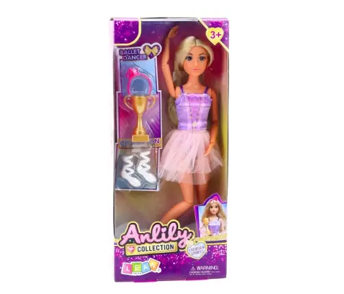 Anlily Ballerina Doll in Dress with Movable Limbs and Accessories