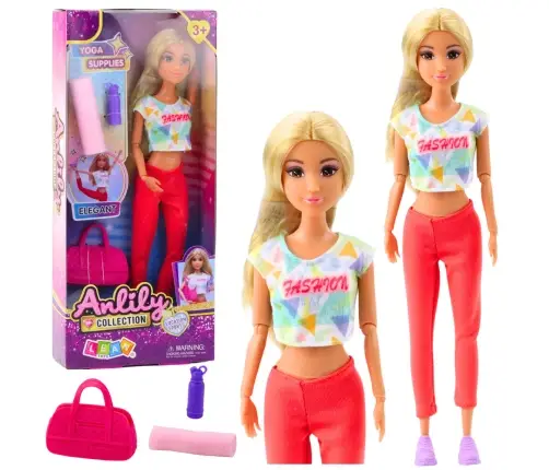 Anlily Yoga Doll Exercise Mat Bottle Bag Movable Limbs