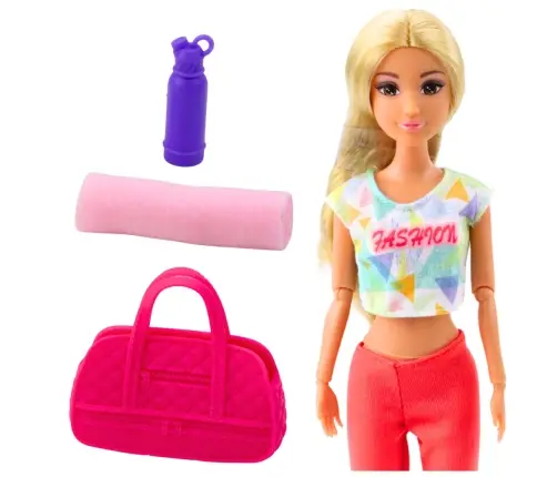 Anlily Yoga Doll Exercise Mat Bottle Bag Movable Limbs