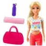 Anlily Yoga Doll Exercise Mat Bottle Bag Movable Limbs