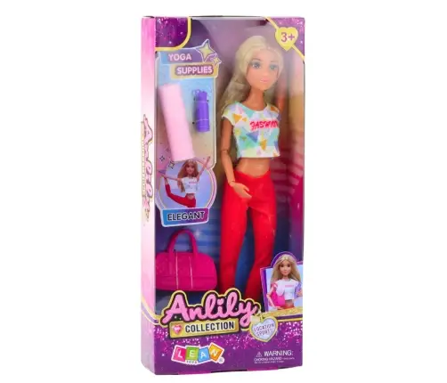 Anlily Yoga Doll Exercise Mat Bottle Bag Movable Limbs