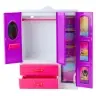 Anlily Doll Wardrobe With Shelves Drawers Dressing Room Accessories 24 pcs.