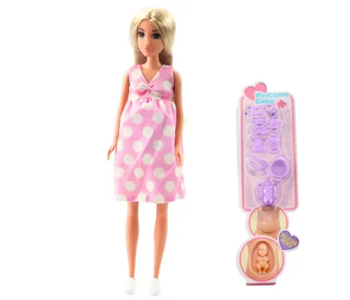 Anlily Pregnant Doll Polka Dot Dress Accessories Baby Anlily Pregnant Doll Polka Dot Dress Accessories Baby