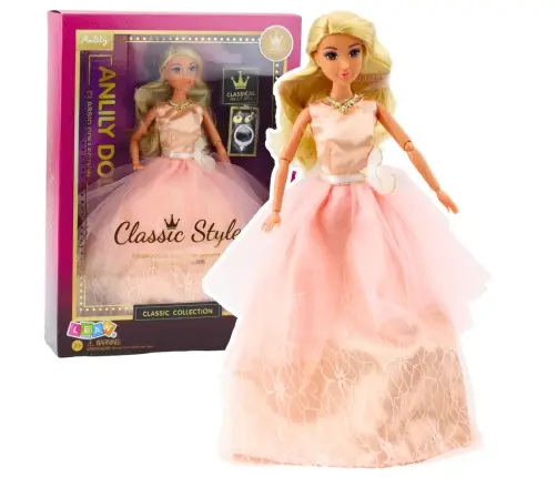 Anlily Doll Ball Gown Powder Pink Movable Limbs Blonde Hair Anlily Doll Ball Gown Powder Pink Movable Limbs Blonde Hair