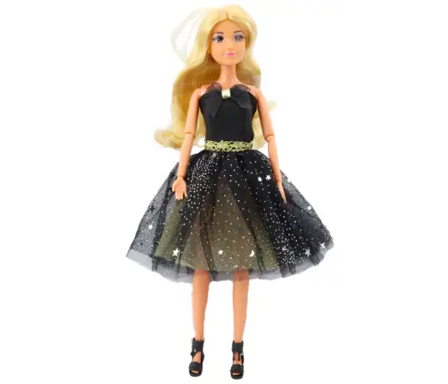 Anlily Doll Ball Gown Black and Gold Movable Limbs Blonde Hair Anlily Doll Ball Gown Black and Gold Movable Limbs Blonde Hair