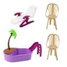 Anlily Doll Set on the Beach with Pool, Palm Tree, Drink Stand, and Accessories