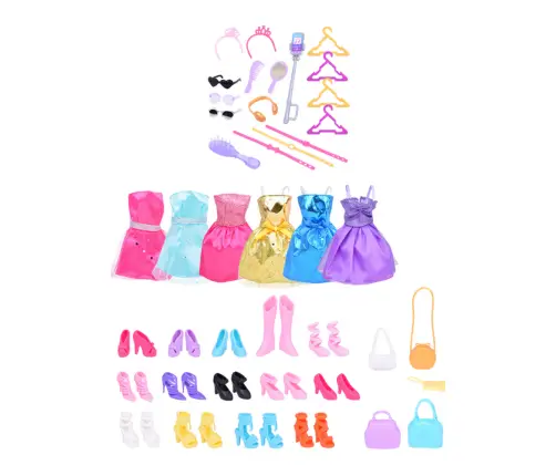 Großes Modeset Anlily Collection Puppenkleider Zubehör 65-tlg. Großes Modeset Anlily Collection Puppenkleider Zubehör 65-tlg.
