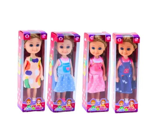 Mini Doll With Long Hair In Dress 15cm Mix Mini Doll With Long Hair In Dress 15cm Mix