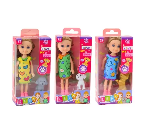 Set Mini Doll in Dress with Dog 14.5cm Mix Set Mini Doll in Dress with Dog 14.5cm Mix