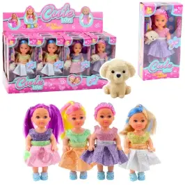 Mini Doll In Dress Set Pupil Mix 12cm