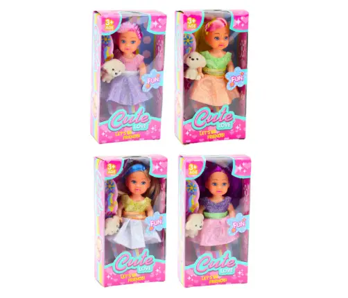 Mini Doll In Dress Set Pupil Mix 12cm Mini Doll In Dress Set Pupil Mix 12cm