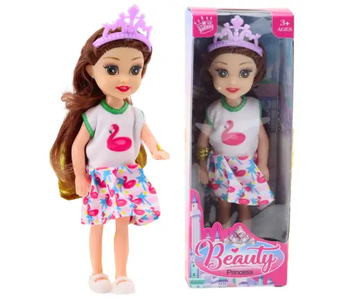 Mini Princess Doll with Crown Colorful Dress 14cm Mix Mini Princess Doll with Crown Colorful Dress 14cm Mix