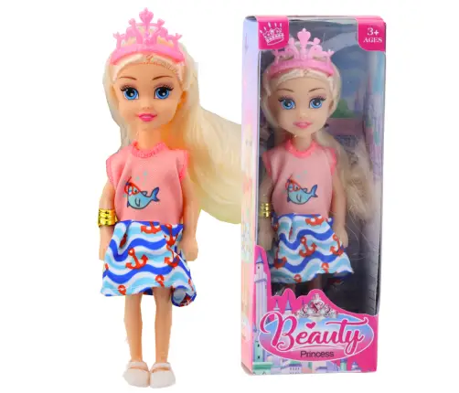 Mini Princess Doll with Crown Colorful Dress 14cm Mix Mini Princess Doll with Crown Colorful Dress 14cm Mix