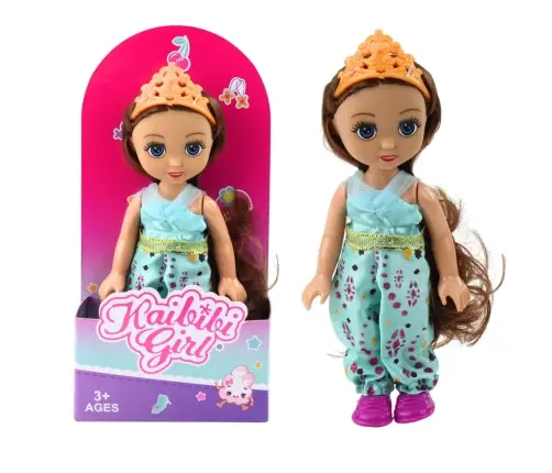 Mini Princess Doll Crown Decorated Dress 17cm Mix