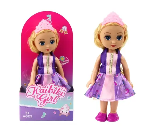 Mini Princess Doll Crown Decorated Dress 17cm Mix