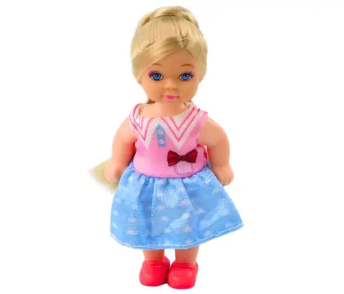 Mini Doll Set with Two Dogs, Bed, Food Bowl