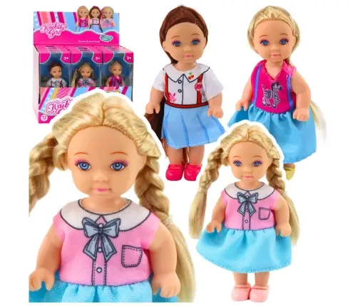 Kaibibi Mini Doll Long Hair Colorful Dress 12 cm Mix