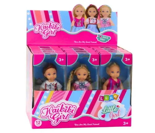 Kaibibi Mini Doll Long Hair Colorful Dress 12 cm Mix