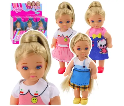 Kaibibi Mini Doll Colorful Dress Long Hair 12 cm Mix