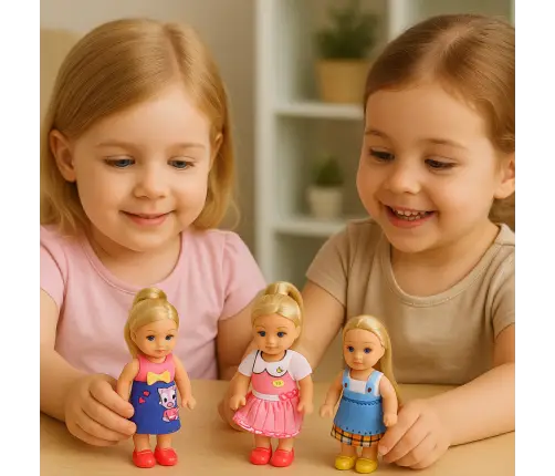 Kaibibi Mini Doll Colorful Dress Long Hair 12 cm Mix