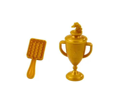 Horse With Long Mane Saddle Cup Brush Accessories Brown