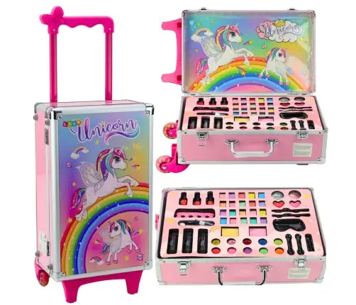 Unicorn Pink Wheeled Suitcase Beauty Set Unicorn Pink Wheeled Suitcase Beauty Set