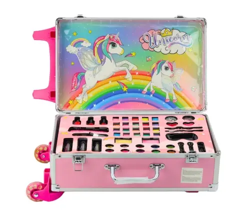 Unicorn Pink Wheeled Suitcase Beauty Set Unicorn Pink Wheeled Suitcase Beauty Set