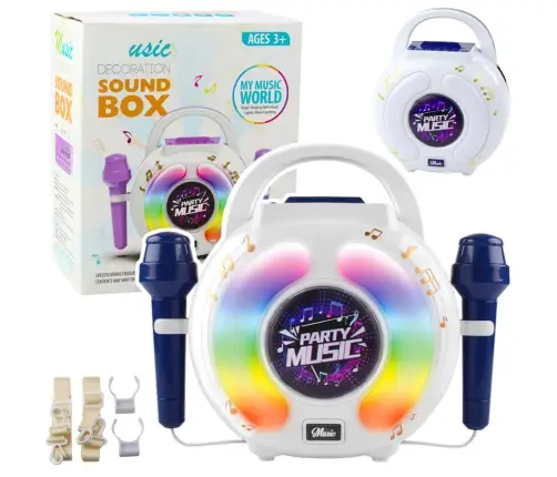 Karaoke Set Two Microphones Bluetooth Speaker MP3 Recording LED