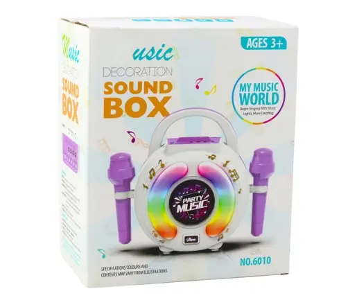 Karaoke Set Two Microphones Bluetooth Speaker MP3 Recording LED