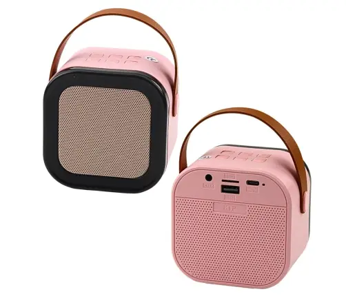Karaoke Speaker Microphone Wireless K12 RGB Bluetooth Pink