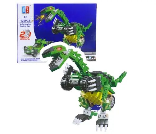 Dinosaur Car 2in1 Construction Blocks 105-132 pcs Mix