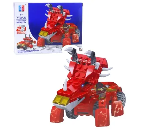 Dinosaur Car 2in1 Construction Blocks 105-132 pcs Mix